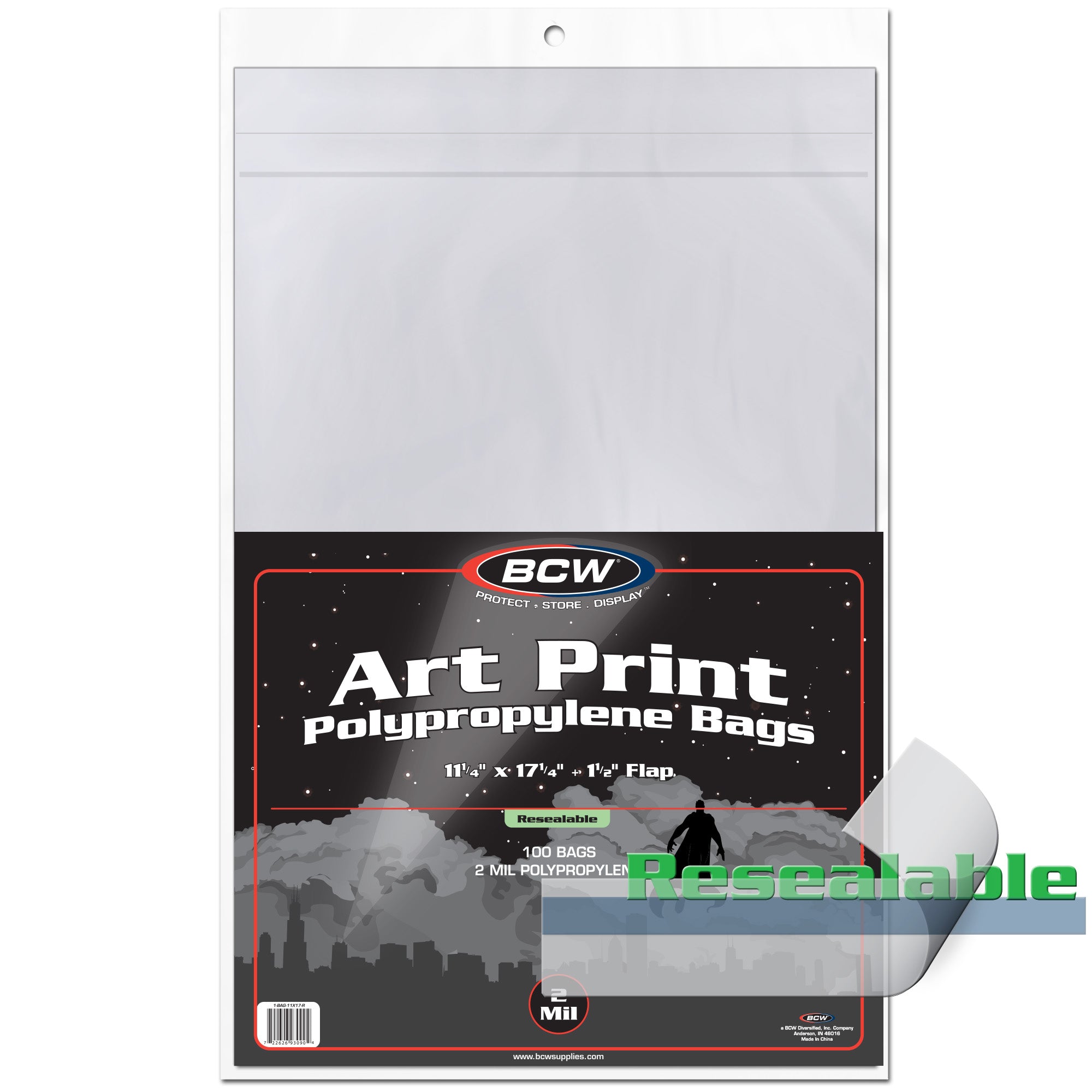BCW Resealable 11x17 Art Print Bags