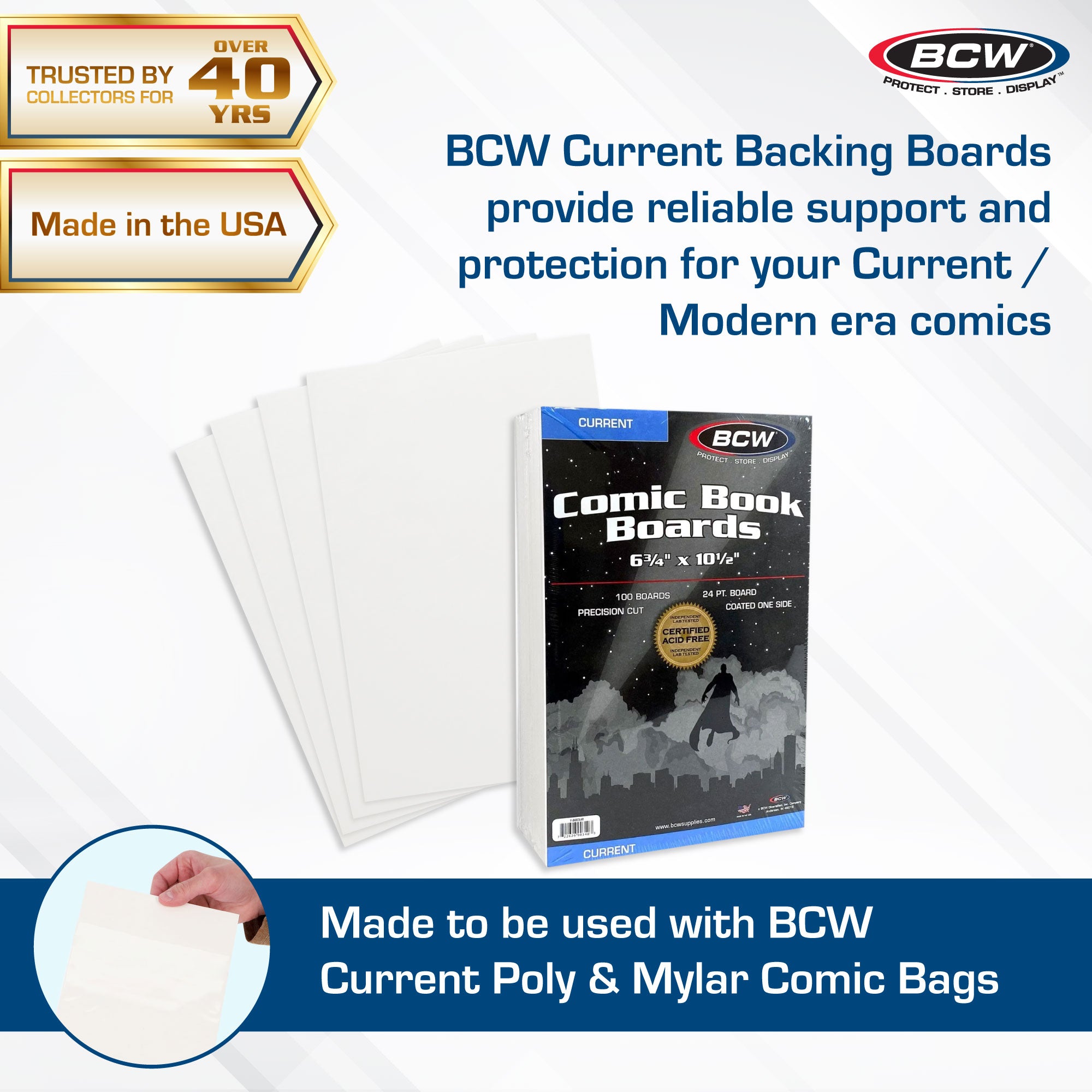 BCW Current Comic Backing Boards