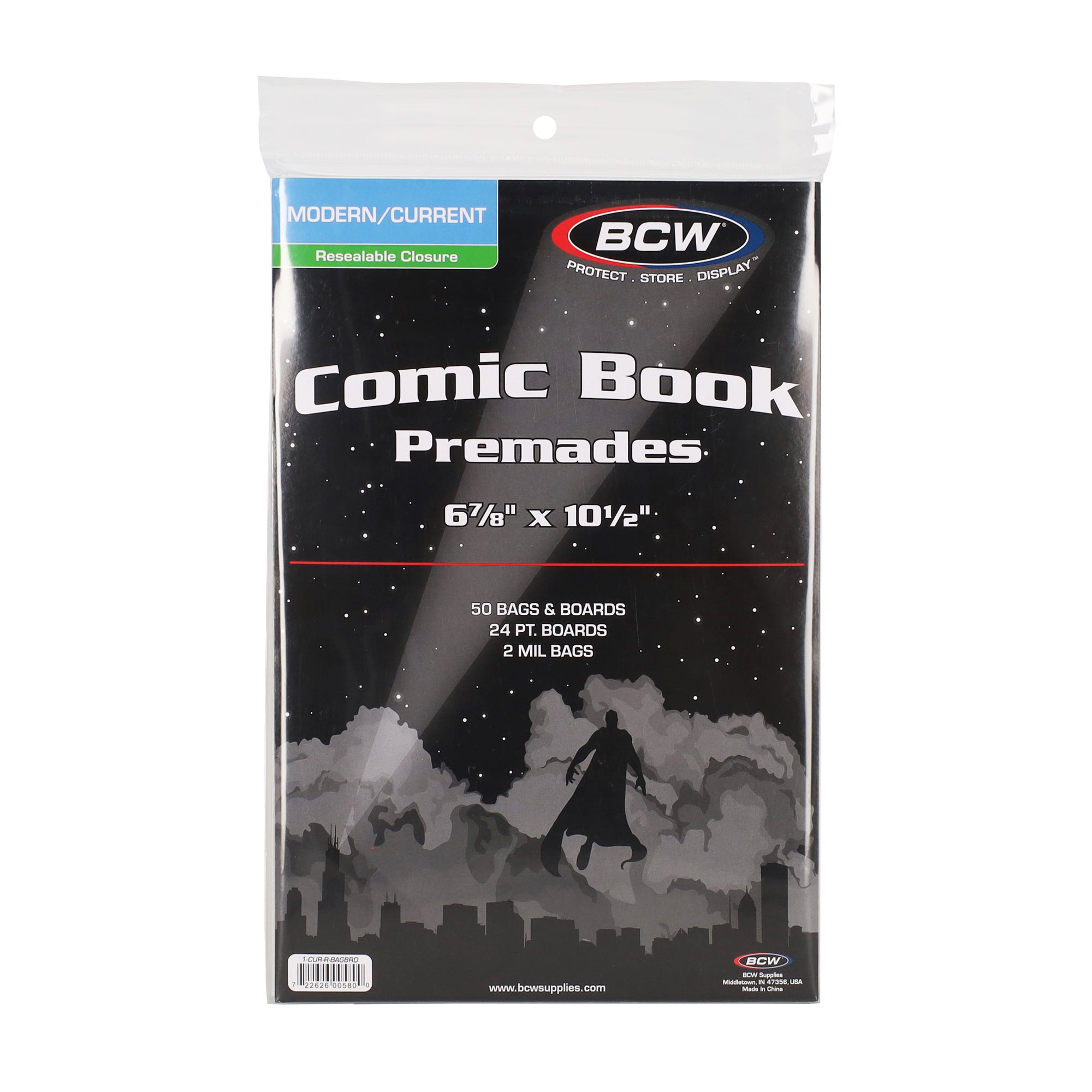 BCW Premade® Resealable Current Comic Bag and Board