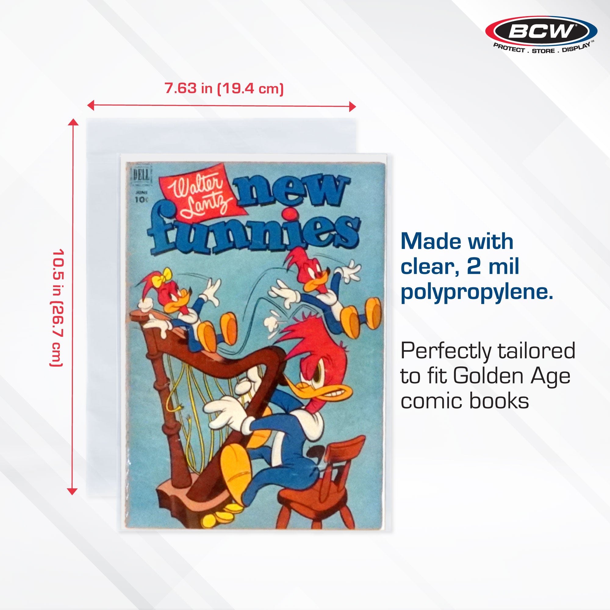 BCW Golden Age Comic Bags