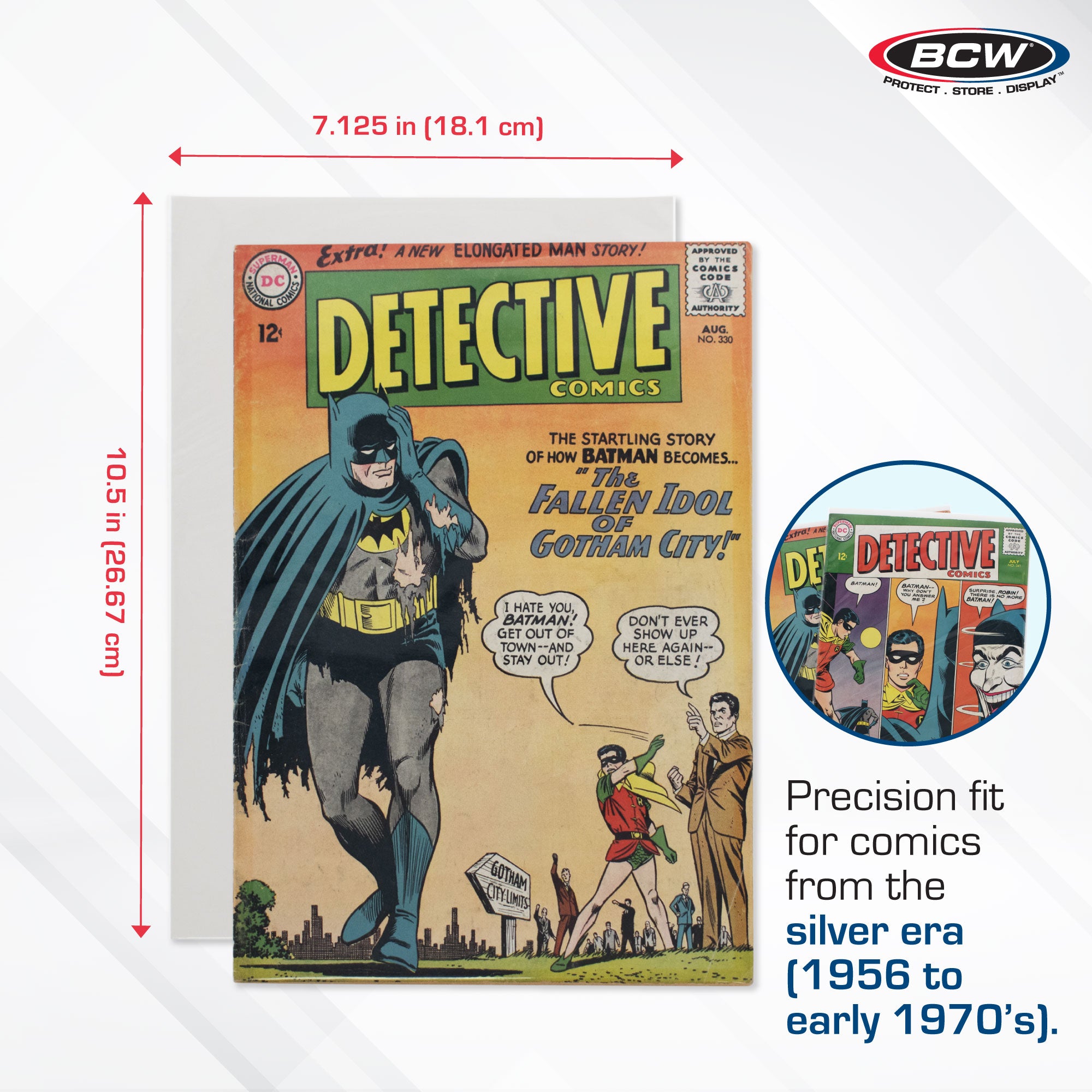 BCW Premade® Resealable Silver Comic Bag and Board