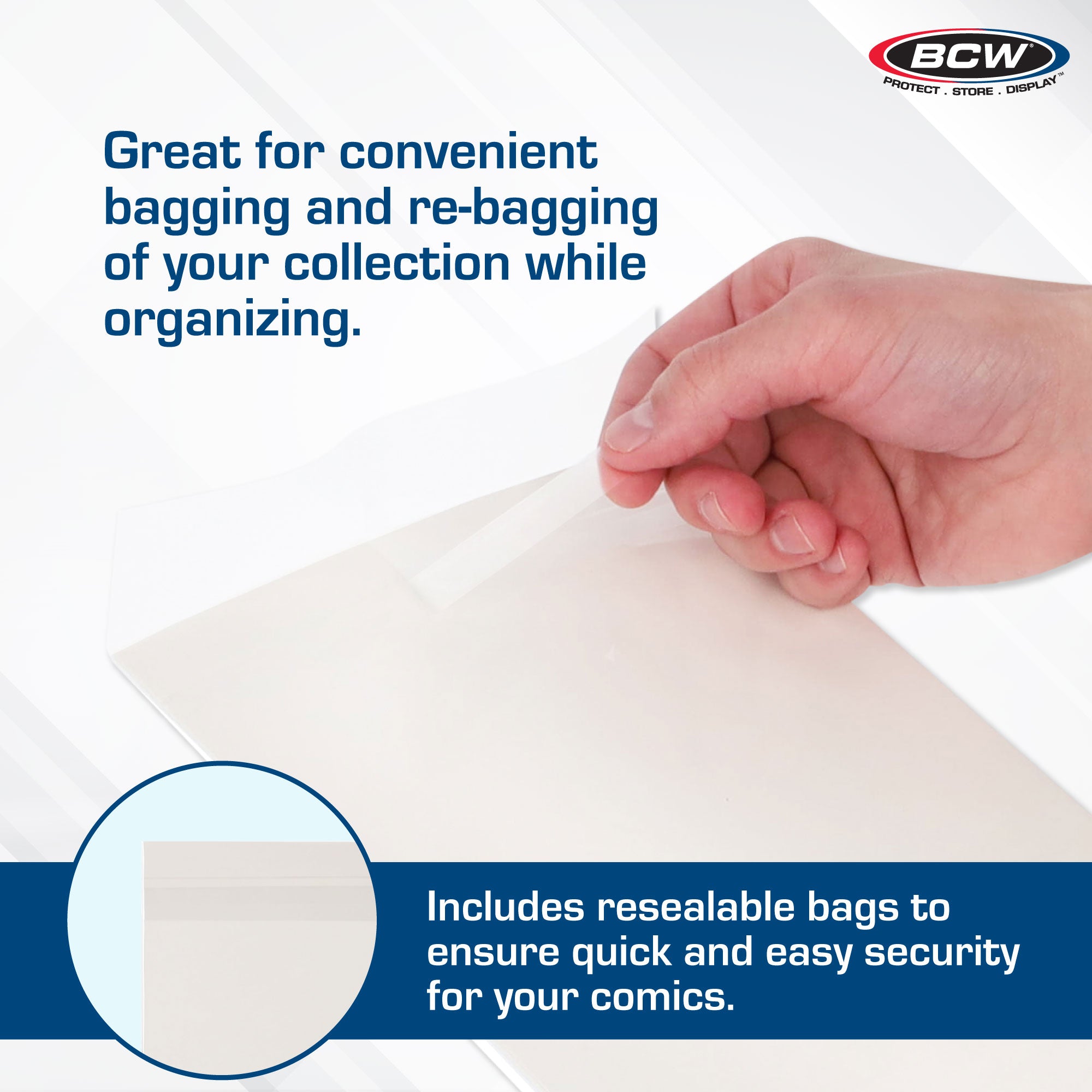 BCW Premade® Resealable Silver Comic Bag and Board