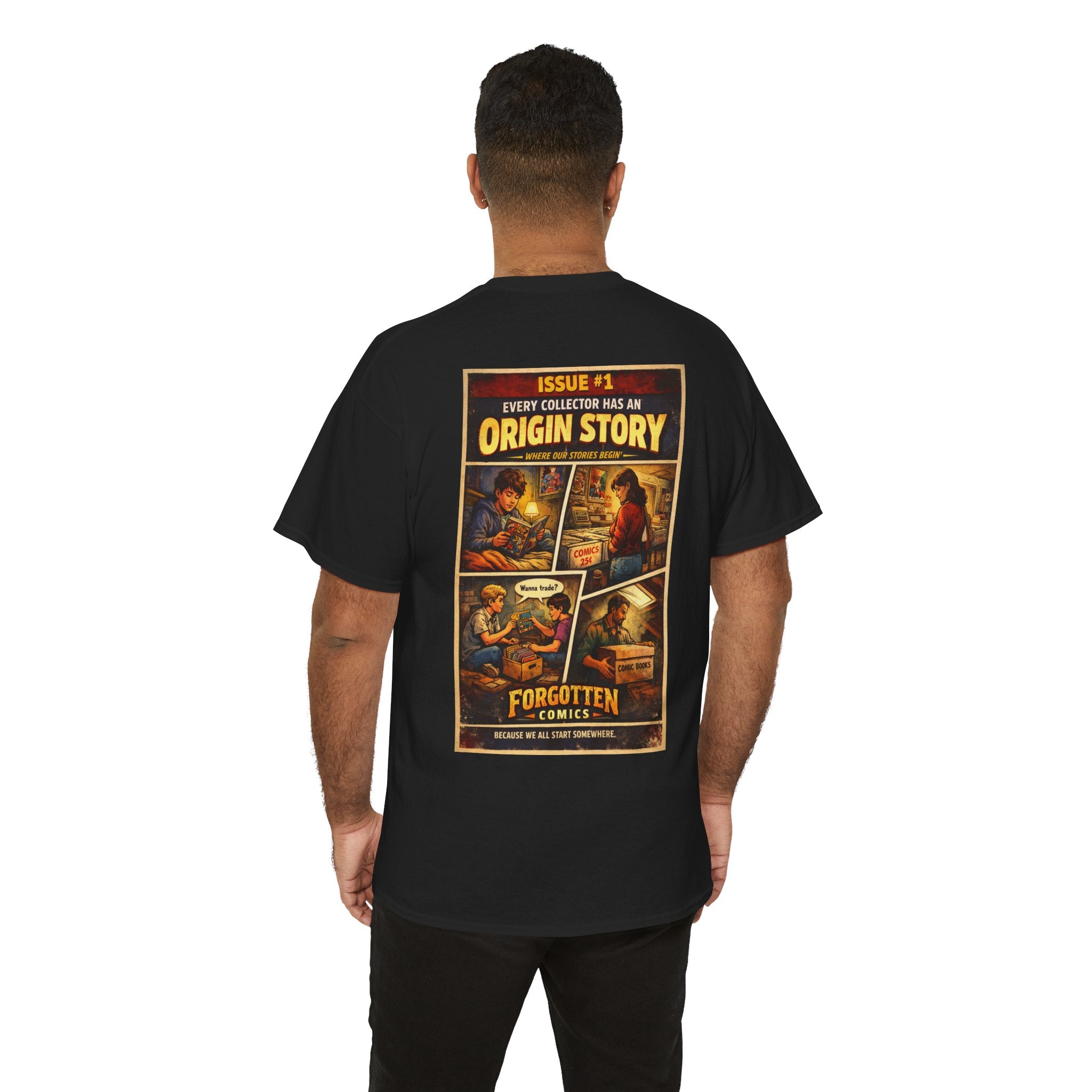 Vintage Comic 'Origin Story' Tee — Retro Graphic T-Shirt