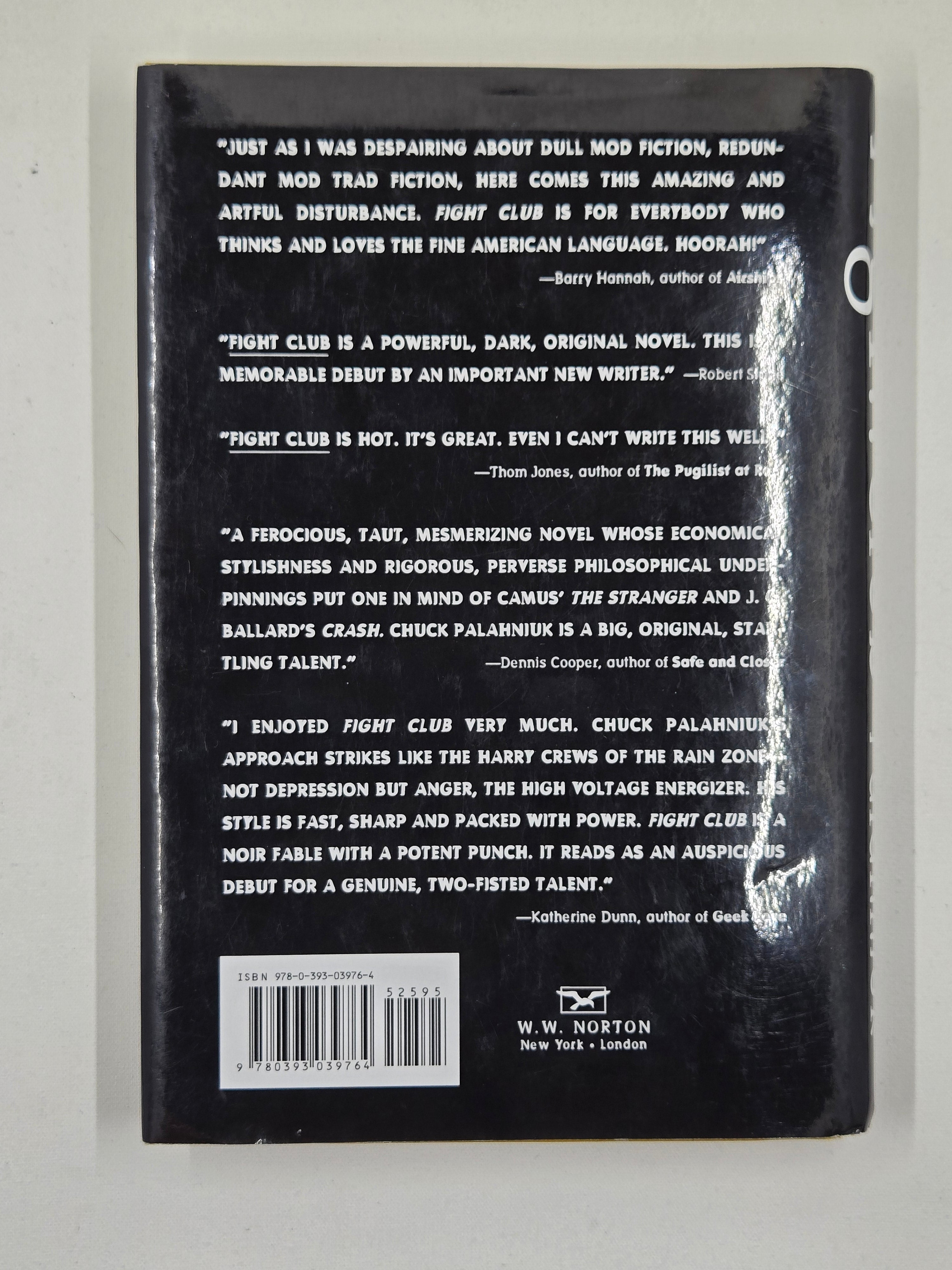 Fight Club (1996 First Edition Hardcover) by Chuck Palahniuk - Preowned