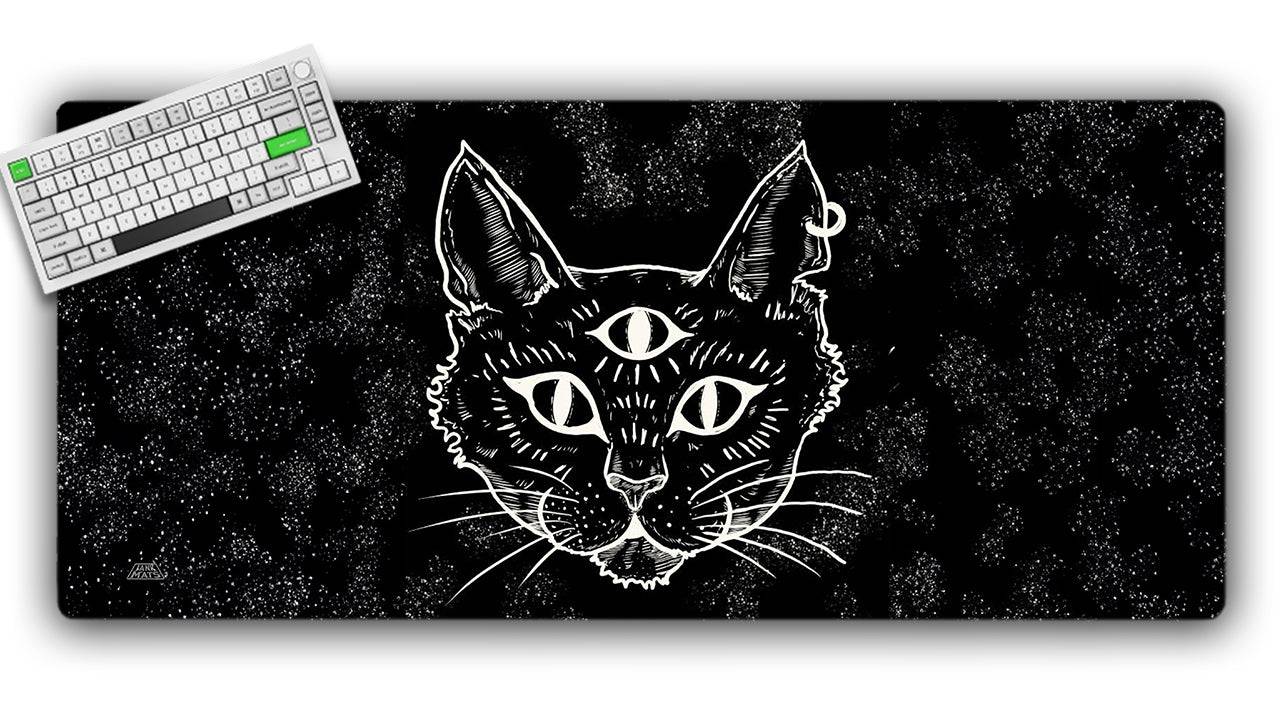 Trippy Cat Gaming Mat