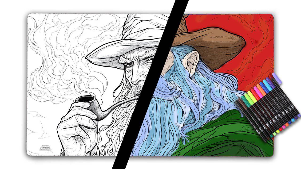 Wizard | Color Your Own Playmat Set